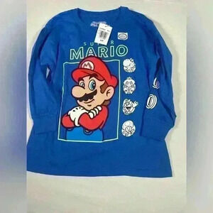 Super Mario Brothers Nintendo Long Sleeve T Shirt. Mens Size XXS. NWT